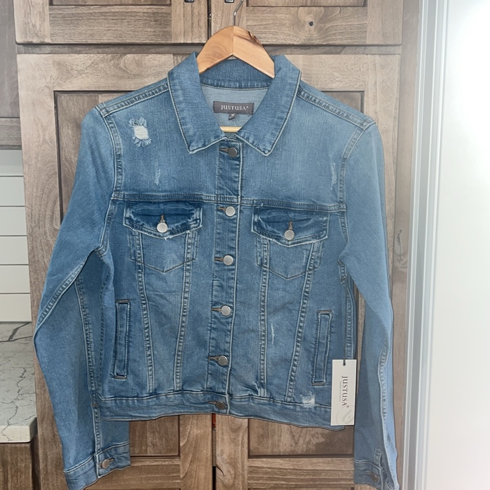 JUST USA | Distressed Denim Jacket, Medium